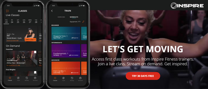 inspire fitness app and subscription