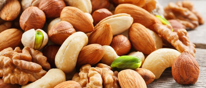 A variety of nuts