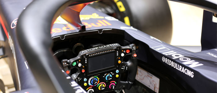 inside of an F1 car